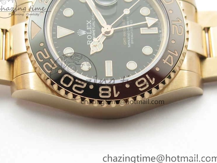 AAA Replica Watches CHNR Comfortable A 1:1 on 316L Master Steel 126715 Black Dial 2961 Brown Best Bracelet Edition Ceramic GMT Black GMF II RG 0123